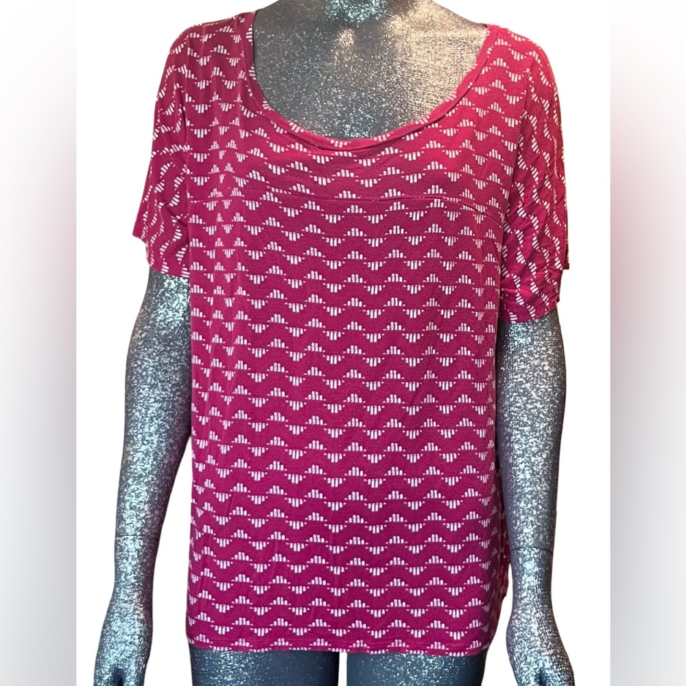 Old Navy Pink Patterned Relaxed Top